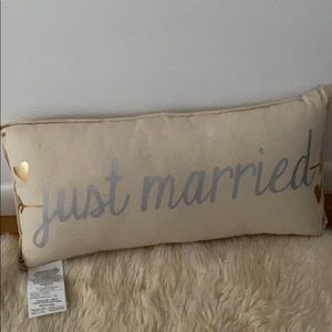 Just married pillow